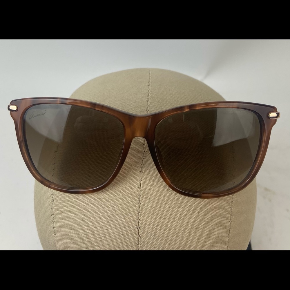 Gucci Havana Brown/Gold Bamboo Sunglasses